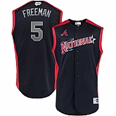 National League 5 Freddie Freeman Navy 2019 MLB All Star Game Workout Player Jersey Dzhi,baseball caps,new era cap wholesale,wholesale hats